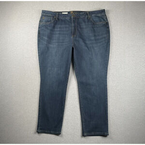 Kut From The Kloth Jeans 22W Blue Straight Katy Boyfriend High Rise Plus Size